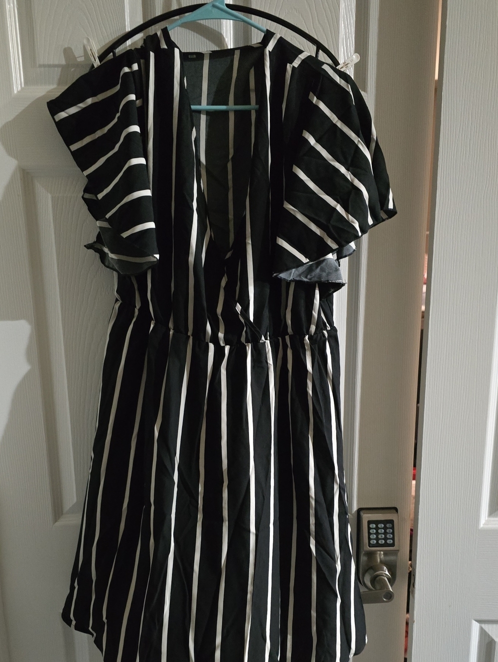 Black and White Vertical Stripe Dress